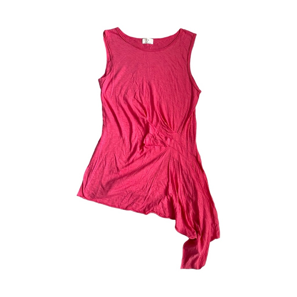 T.la Anthropologie Pink Asymmetrical Hem Tank Top